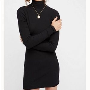 Free People black mini dress.